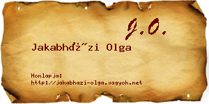 Jakabházi Olga névjegykártya