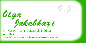 olga jakabhazi business card